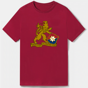T-shirt röd stort lejon