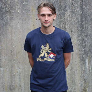T-shirt blå stort lejon