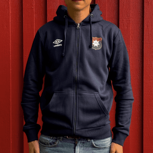 Hoodie marinblå dragkedja ÖIS-sköld