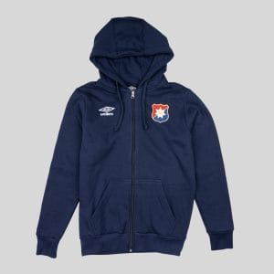 Hoodie marinblå dragkedja ÖIS-sköld