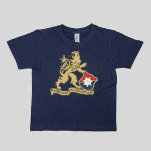 T-shirt blå stort lejon barn